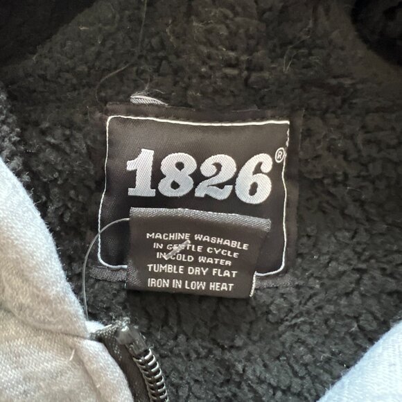 1826 Sports Light Gray Unisex Hooded Full Zip Fleece Sherpa Jacket, Size M - NWT - Picture 8 of 12